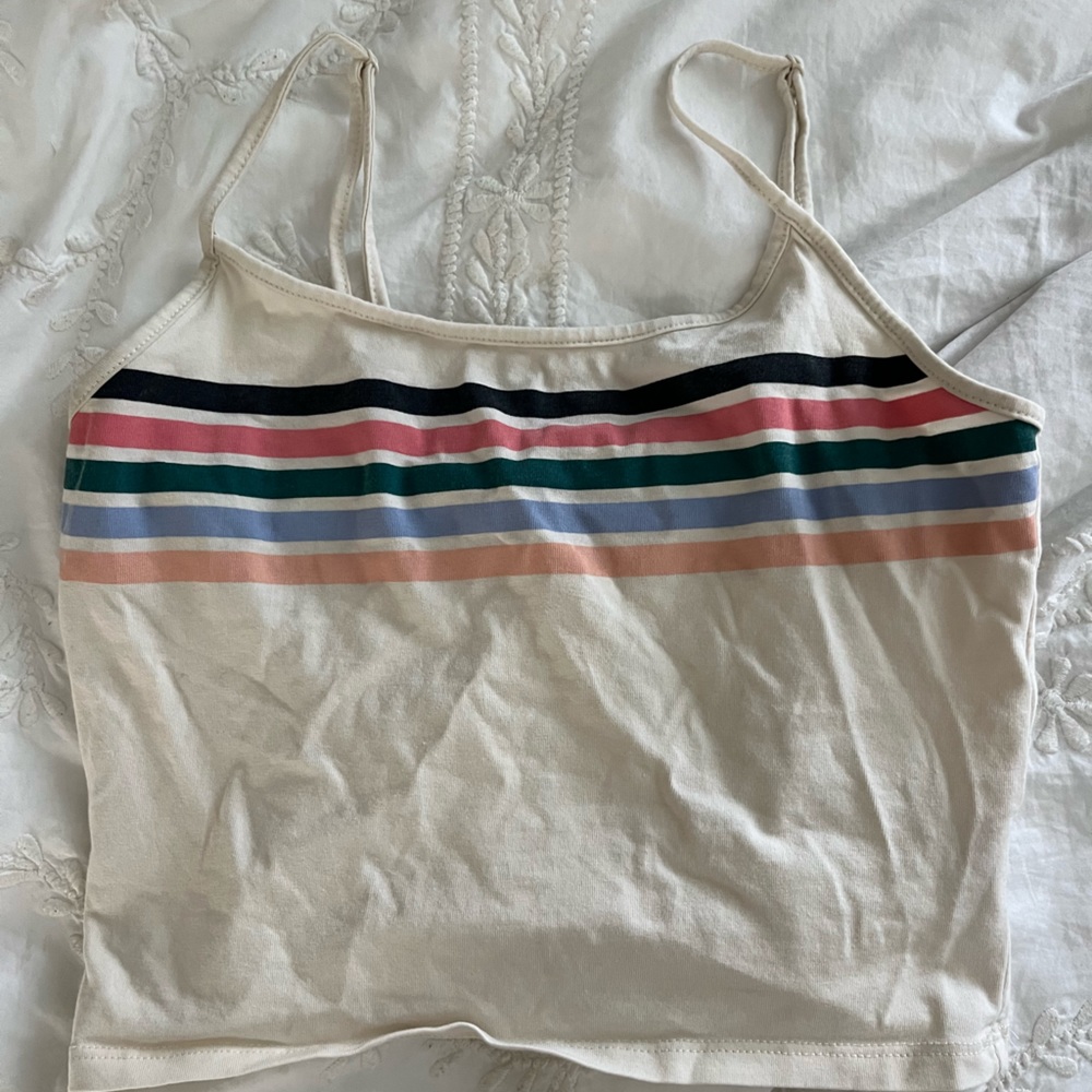 Striped American Eagle Cropped Cami